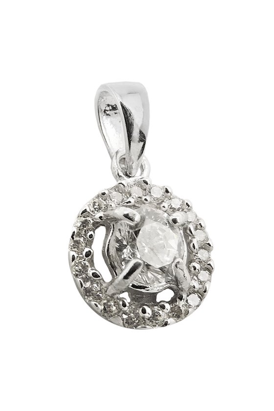 PENDANT FLOWER ZIRCONIAS SILVER 925