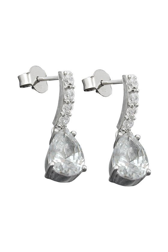 EARRINGS ZIRCONIA WHITE SILVER 925