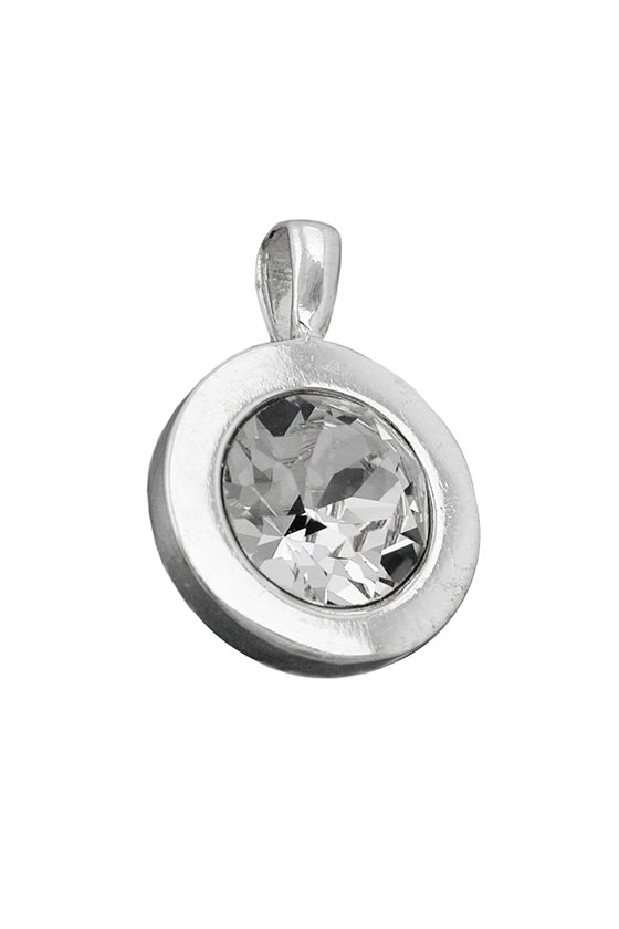 PENDANT WHITE GLAS STONE SILVER 925