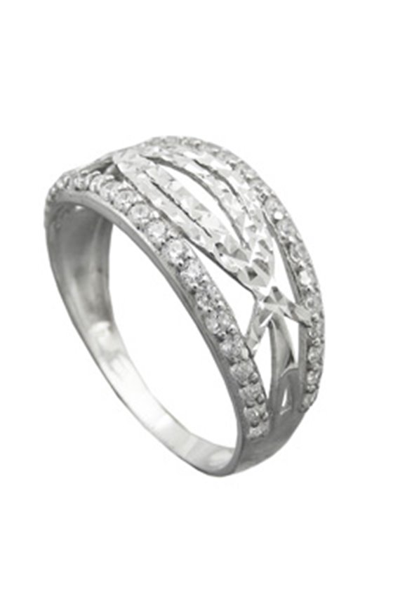 RING WITH MANY ZIRCONIAS SILVER 925