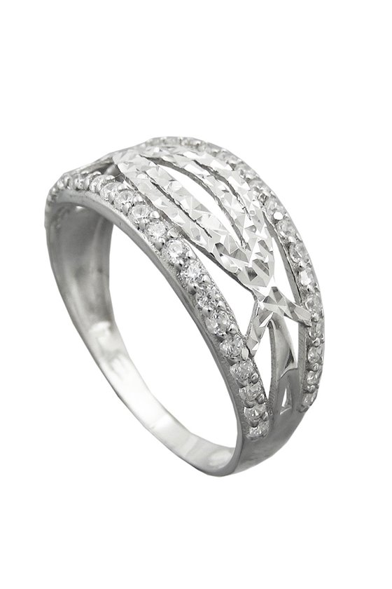 RING WITH MANY ZIRCONIAS SILVER 925