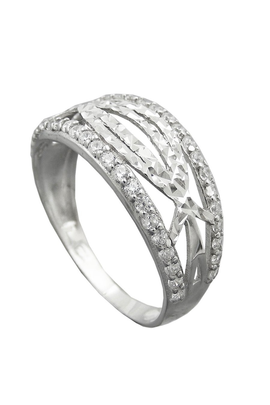 RING WITH MANY ZIRCONIAS SILVER 925