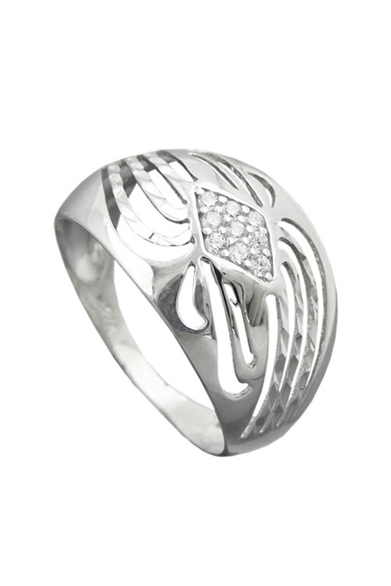 RING WITH ZIRCONIAS SILVER 925