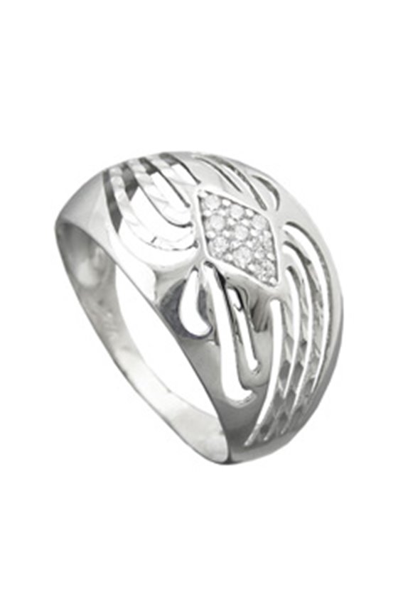 RING WITH ZIRCONIAS SILVER 925