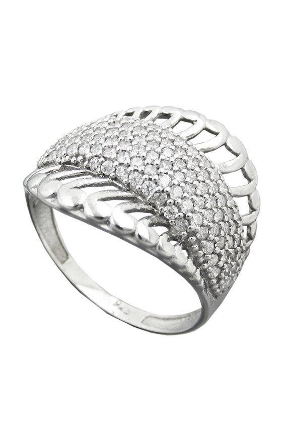 RING WITH MANY ZIRCONIA SILVER 925