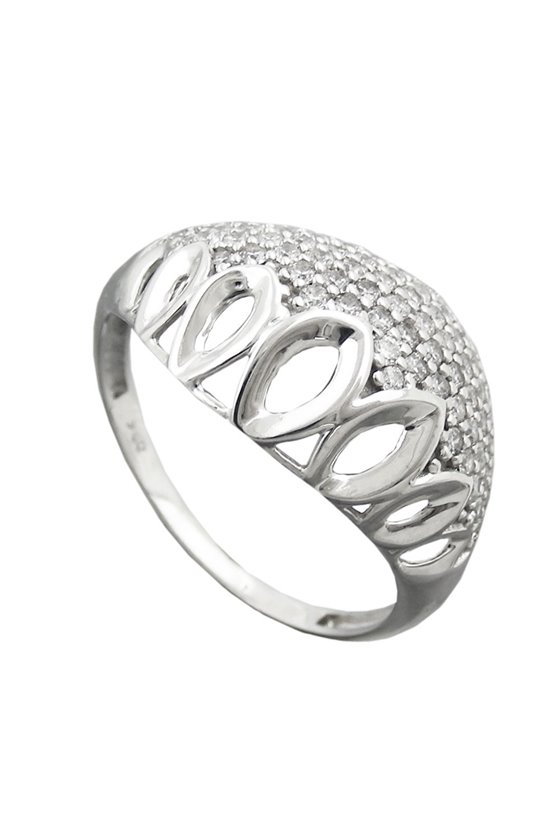 RING WITH MANY ZIRCONIAS SILVER 925
