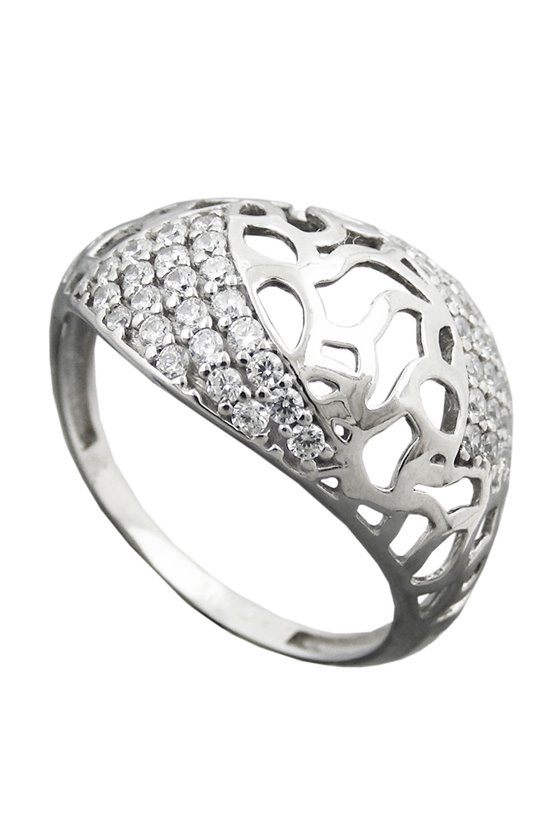 RING WITH ZIRCONIAS SILVER 925
