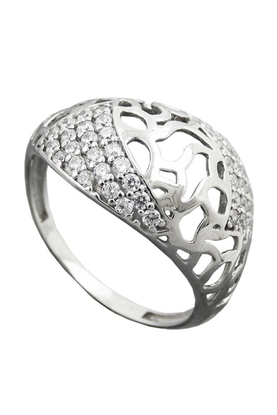 RING WITH ZIRCONIAS SILVER 925