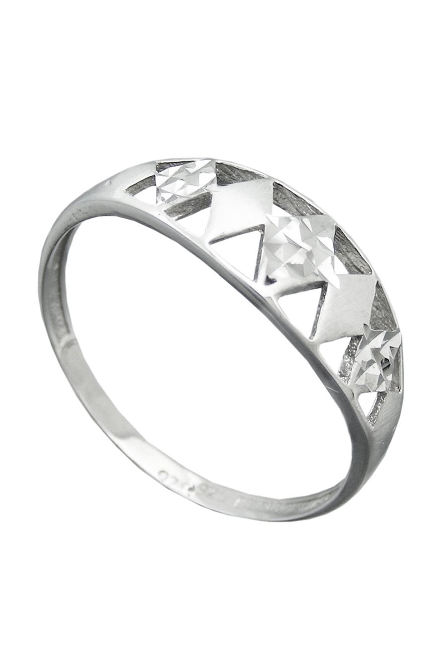 RING WITH DIAMOND CUT SILVER 925