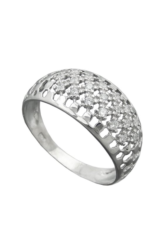 RING WITH ZIRCONIAS SILVER 925