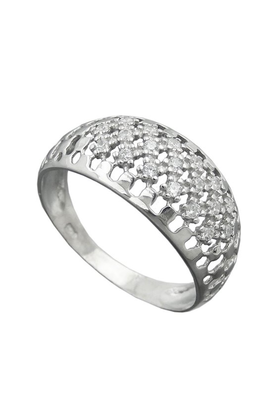 RING WITH ZIRCONIAS SILVER 925