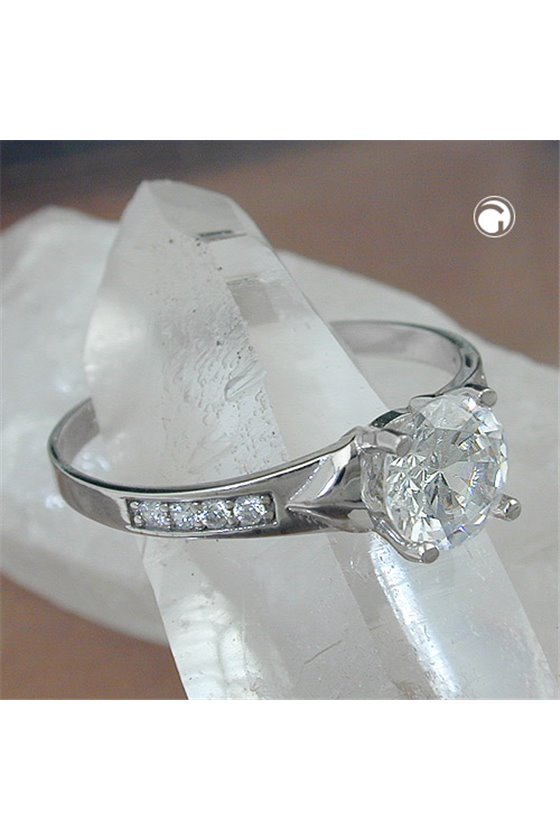 RING ZIRCONIA 6MM SILVER 925