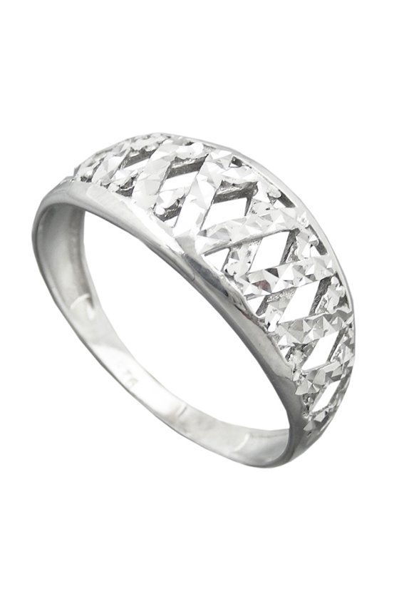 RING WITH DIAMOND CUT SILVER 925