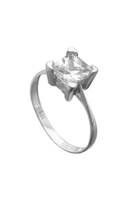 RING WITH ZIRCONIA SILVER 925