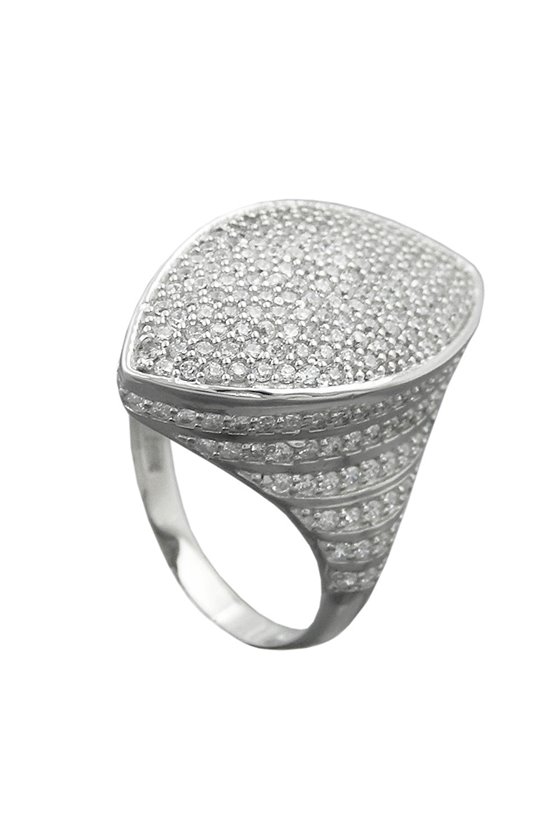 RING MANY ZIRCONIAS SILVER 925