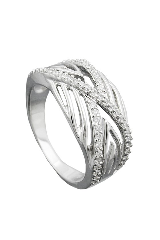 RING MANY ZIRCONIAS SILVER 925