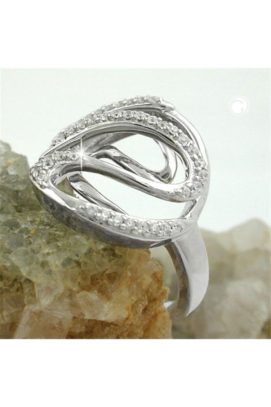 RING WHITE ZIRCONIAS SILVER 925