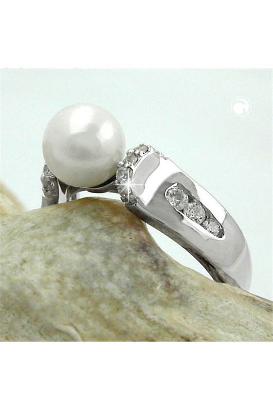 RING PEARL AND ZIRCONIAS SILVER 925