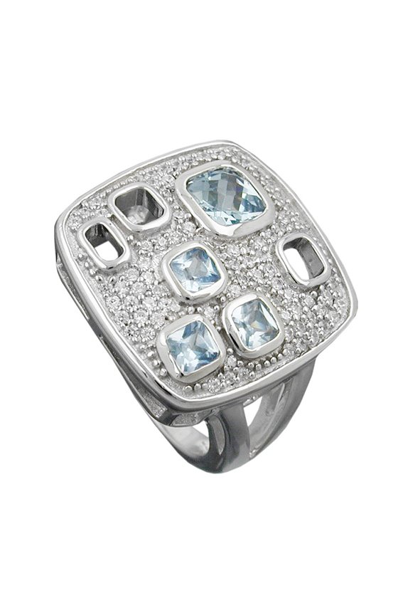 RING MANY ZIRCONIAS SILVER 925