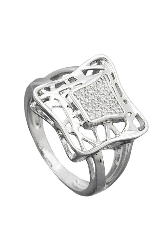 RING WITH ZIRCONIAS SILVER 925