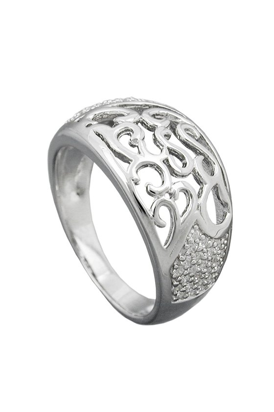RING WITH ZIRCONIAS SILVER 925