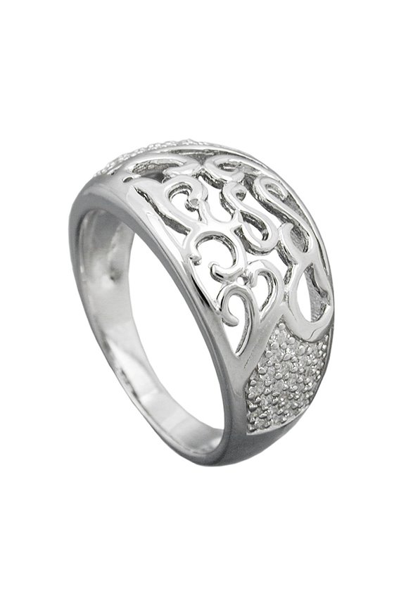 RING WITH ZIRCONIAS SILVER 925