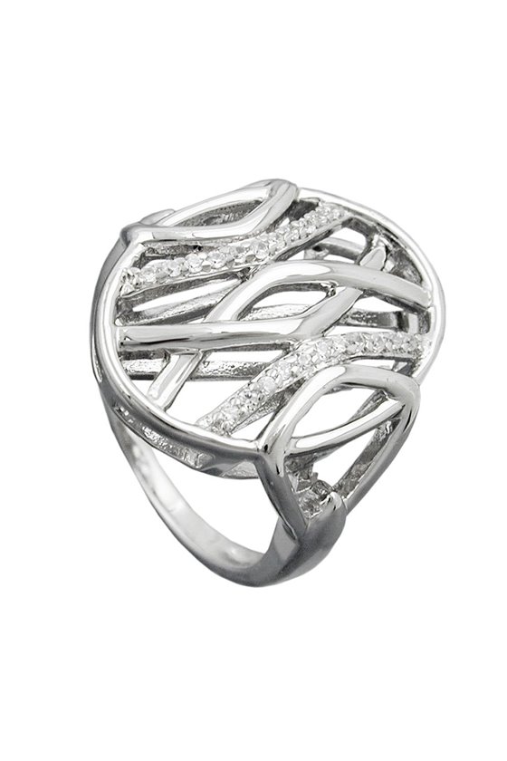 RING MANY ZIRCONIAS SILVER 925