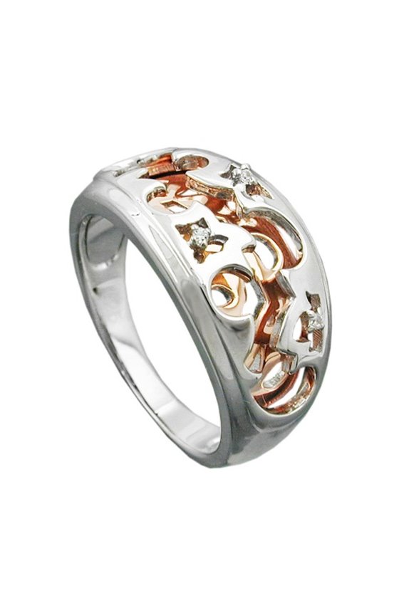 RING REDGOLD-PLATED SILVER 925