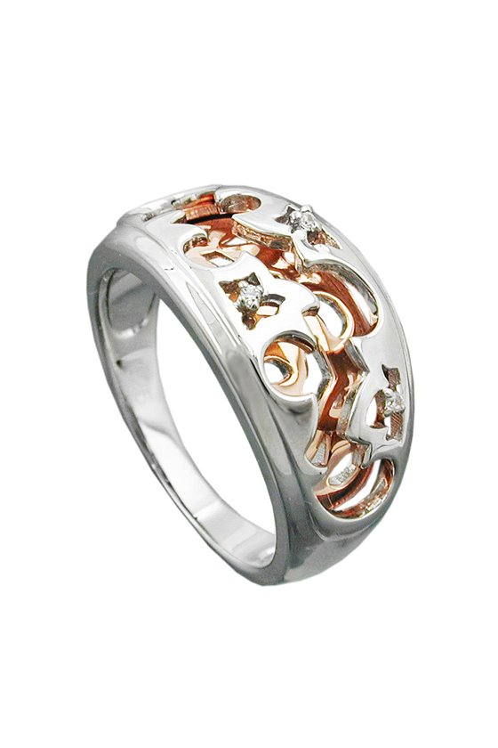 RING REDGOLD-PLATED SILVER 925