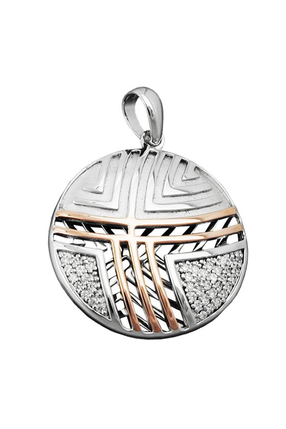 PENDANT REDGOLD-PLATED SILVER 925