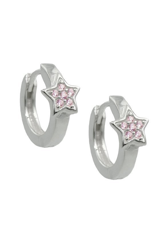 HOOP EARRINGS ZIRCONIA SILVER 925