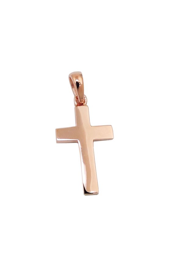PENDANT CROSS REDGOLD PLATED SILVER 925