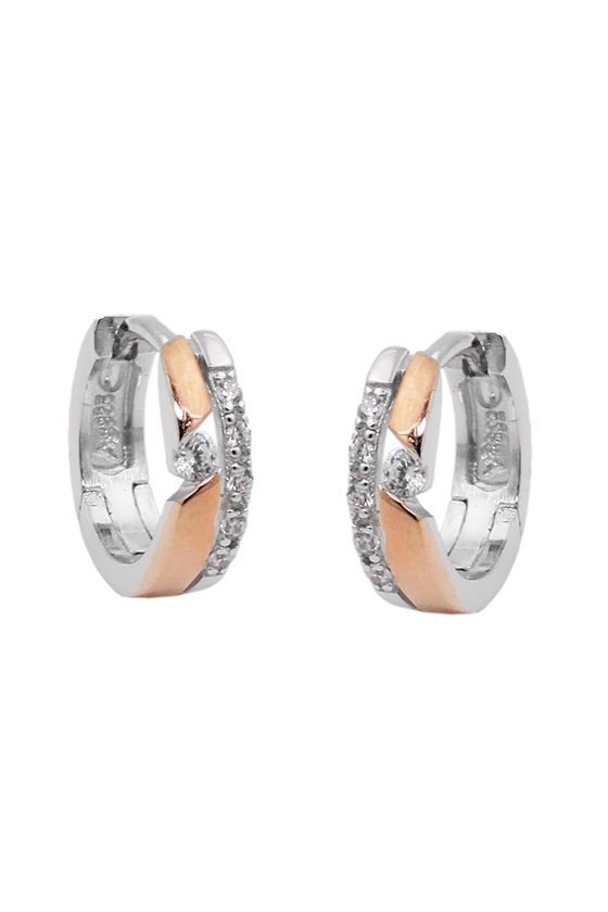 HOOP EARRINGS REDGOLD PLATED SILVER 925