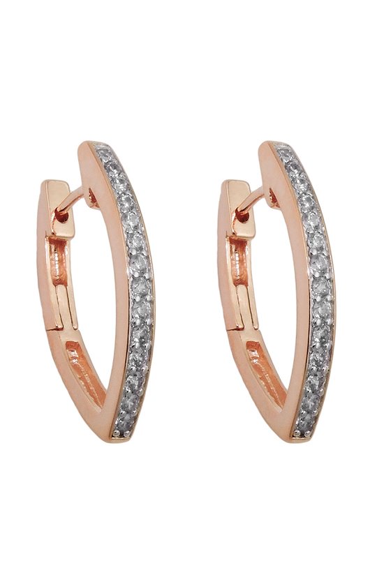 HOOP EARRINGS ZIRCONIA SILVER 925