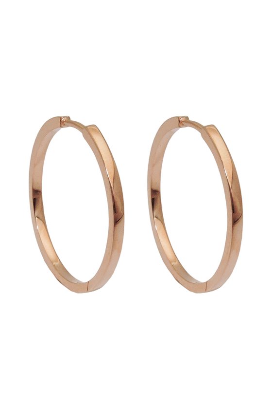 HOOP EARRINGS REDGOLD PLATED SILVER 925