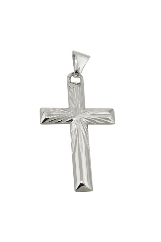 PENDANT CROSS DIAMOND CUT SILVER 925