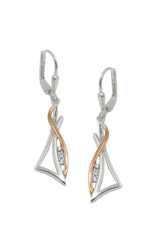 LEVERBACK EARRINGS ZIRCONIA SILVER 925