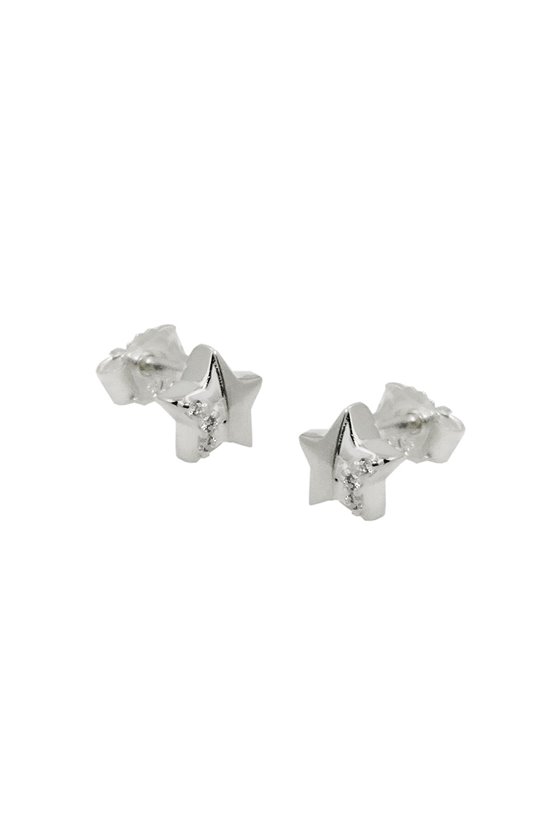 EARRINGS STUDS STAR ZIRCONIA SILVER 925