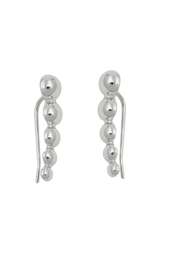 EAR CUFFS EARRINGS BALLS SILVER 925