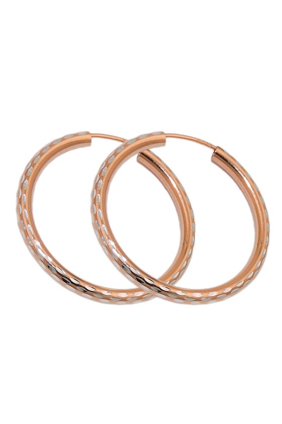 HOOP EARRINGS REDGOLD-PLATED SILVER 925