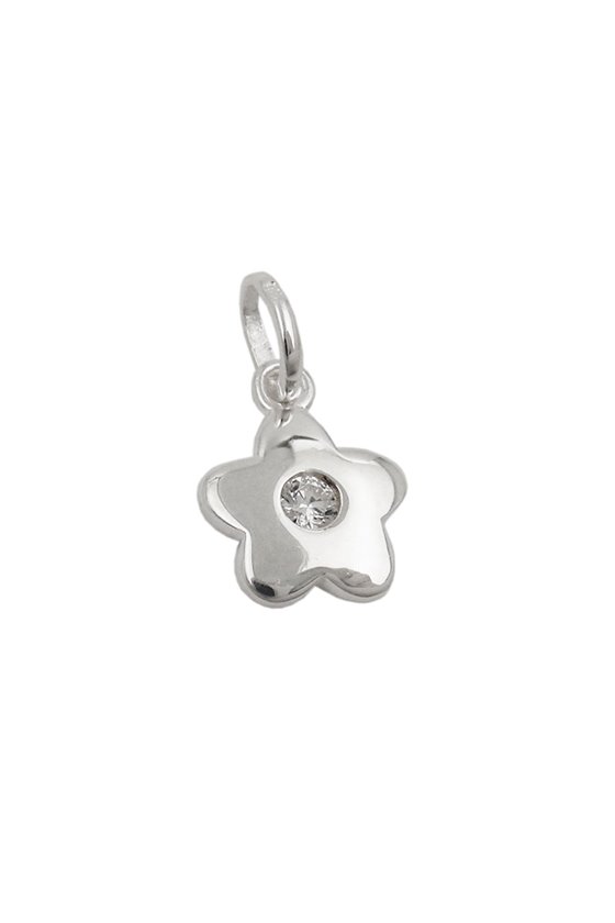 PENDANT FLOWER ZIRCONIA WHITE SILVER 925