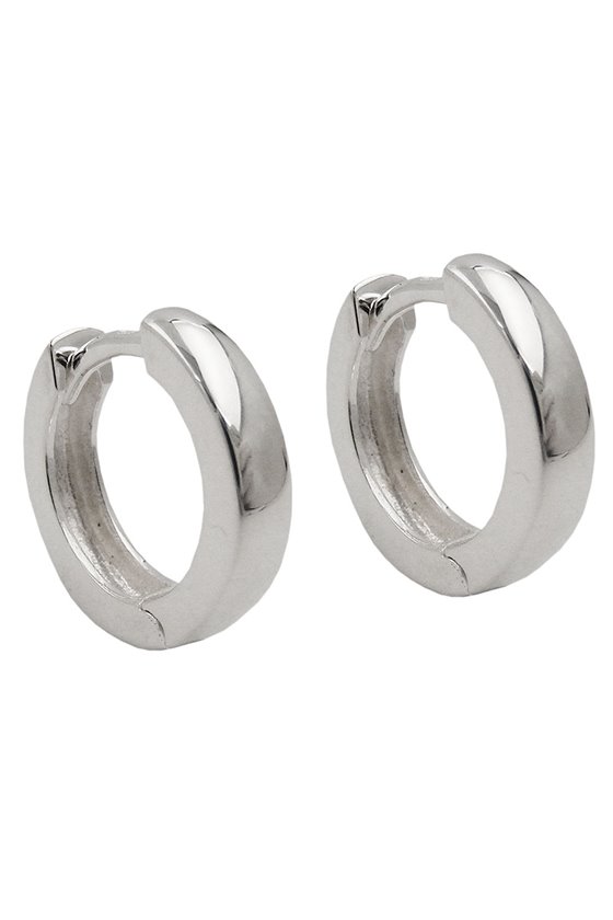 HOOP EARRINGS 12X3MM SILVER 925