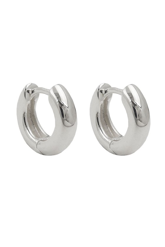 HINGED HOOP EARRINGS 12,5X4MM SILVER 925