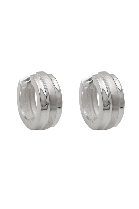 HINGED SNAP HOOP EARRINGS SILVER 925