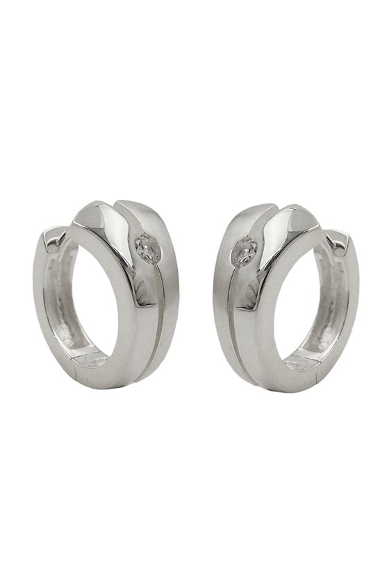 HINGED HOOP EARRINGS 16X9MM SILVER 925
