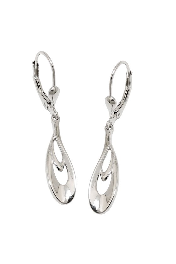 EARRING LEVERBACK BOW-SHAPED SILVER 925