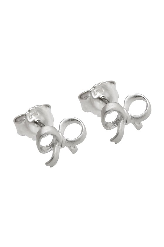 EARRING STUDS LOOP MATTED SILVER 925
