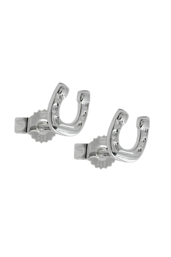 EARRING STUDS HORSESHOE SILVER 925