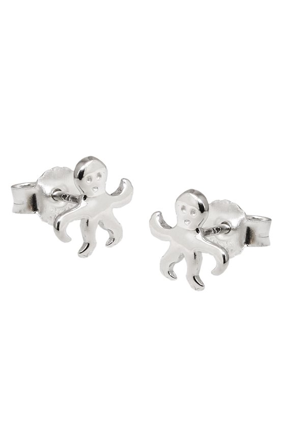 EARRING STUDS OCTOPUS SILVER 925