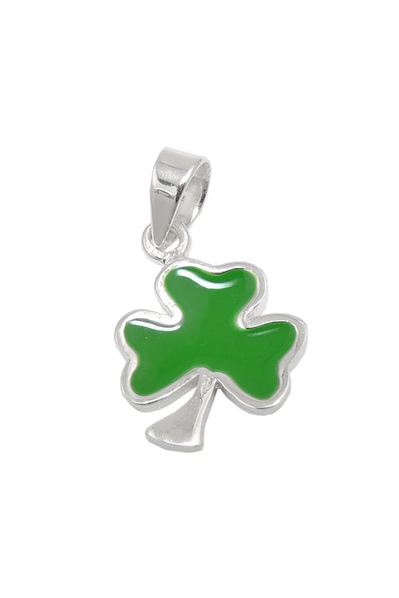 PENDANT SHAMROCK GREEN SILVER 925